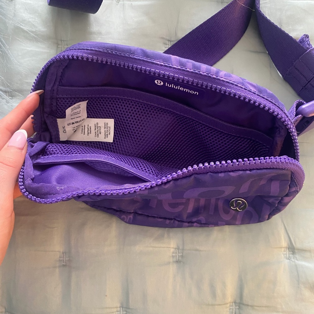 lululemon athletica Graphic Purple Belt Bag like new - Picture 2 of 4